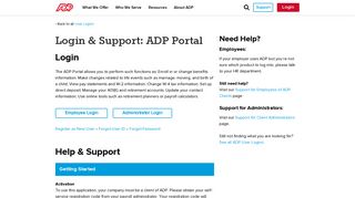 Login & Support | ADP Portal | ADP Self Service Portal - ADP.com