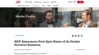 ADP Announces Post-Spin Name of its Dealer Services Business ...
