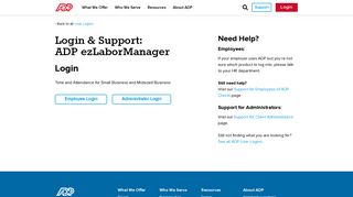 Login & Support | ADP ezLaborManager