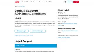 Login & Support : ADP SmartCompliance Login - ADP.com