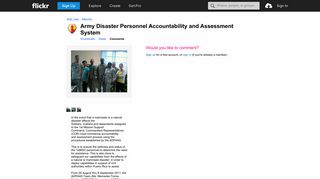 Army Disaster Personnel Accountability and Assessment System - an ...
