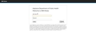 Alabama Department of Public Health - IBM iNotes Login