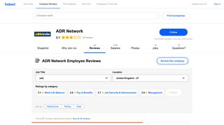 Working at ADR Network: Employee Reviews | Indeed.co.uk