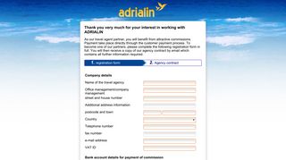 Adrialin Travel Agency portal