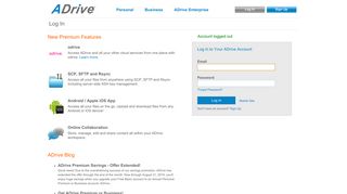 Log In - ADrive | Online Storage, Online Backup, Cloud Storage