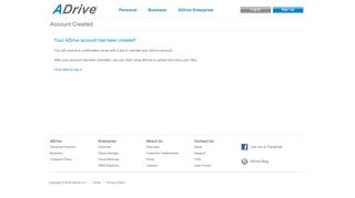 Your ADrive account has been created! - ADrive | Online Storage ...
