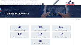 Online Back Office | Adroitfinancial.com