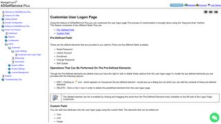Customizing User Logon Page - ManageEngine