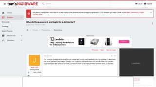 What is the password and login for a dsl router? - Networking ...