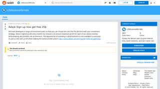 Adsok Sign up now get free 25$ : bitcoinreferrals - Reddit
