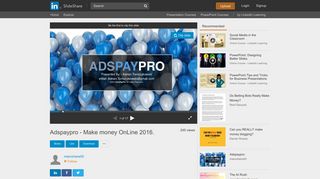 Adspaypro - Make money OnLine 2016. - SlideShare