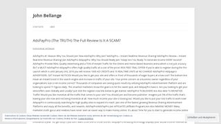 AdsPayPro (The TRUTH) The Full Review Is It A SCAM? | John Bellange