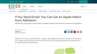 If You Send Email, You Can Get an Apple Watch from AdStation