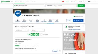 ADT Security Services Employee Benefits and Perks | Glassdoor.ca