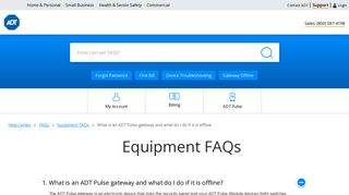 What is an ADT Pulse gateway and what do I do if it is offline?
