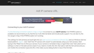 Connect to Adt IP cameras