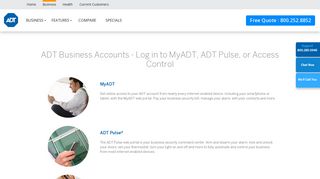 My ADT Business Account - ADT Security Services