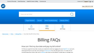 Understanding ADT Bills - Online Payments and EasyPay