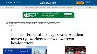 For-profit college owner Adtalem moves 150 workers to new ...
