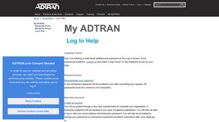 Log In Help - ADTRAN.com