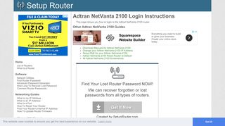 How to Login to the Adtran NetVanta 2100 - SetupRouter