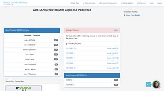 ADTRAN Default Router Login and Password - Clean CSS