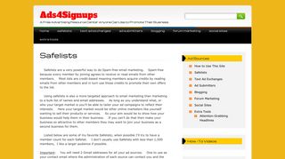 Ads4Signups | Safelists