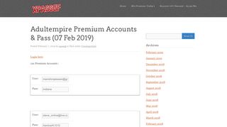 Adultempire Premium Accounts & Pass - xpassgf