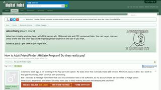 How is AdultFriendFinder Affiliate Program? Do they really pay ...