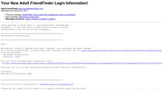 Your New Adult FriendFinder Login Information! - FreeBSD mailing lists