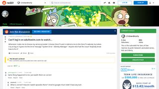 Can't log in on adultswim.com to watch... : rickandmorty - Reddit