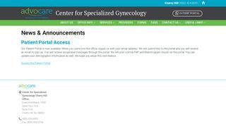 Patient Portal Access | Advocare Center for Specialized Gynecology