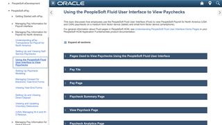 Using the PeopleSoft Fluid User Interface to View Paychecks
