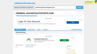 webmail.advanceautoparts.com at WI. Outlook Web App