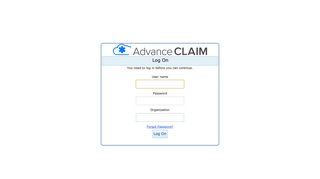 AdvanceClaim™ : Log On