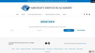 Login | Aircraft Dispatch Academy