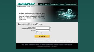 Quick Account Info and Payment - Advanced Financial Company