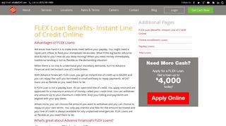 FLEX Loan Benefits- Instant Line of Credit Online - Af247