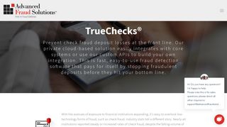 TrueChecks® — Advanced Fraud Solutions