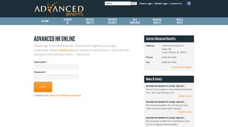 Advanced HR Online | Advanced Benefits