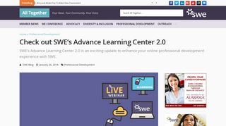 Check out SWE's Advance Learning Center 2.0 - All Together