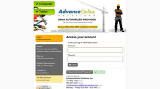 Log-inAccess your account - OSHA 10-Hour Online Training ...