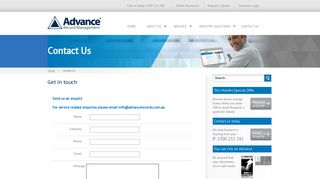 Contact Us - Advance Record Management