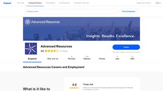 Advanced Resources Careers and Employment | Indeed.com