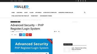 Advanced Security – PHP Register/Login System - Nulled Downloads ...