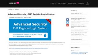 Advanced Security - PHP Register/Login System » Premium Scripts ...