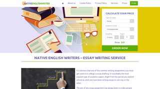 Native English Writers - Buy Essays from our Writing Service