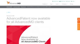 AdvancedPatient now available for all AdvancedMD clients