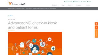 AdvancedMD check-in kiosk apps and patient forms