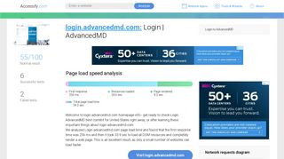 Access login.advancedmd.com. Login | AdvancedMD